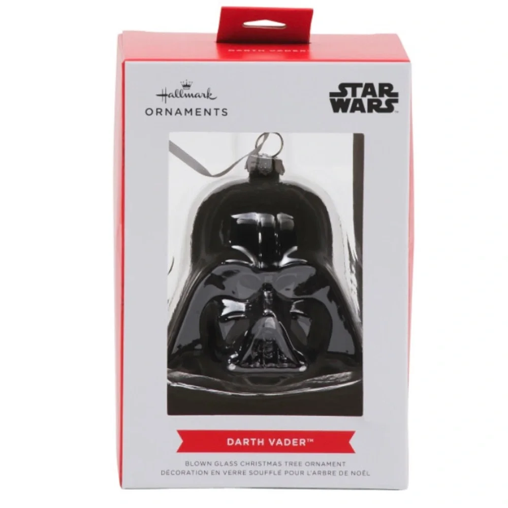 Hallmark Star Wars “Darth Vader Helmet” Blown Glass Christmas Ornament (NWT)